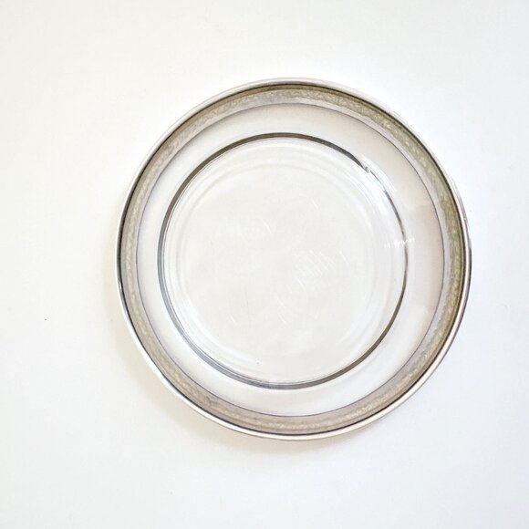 INTERNATIONAL STERLING SILVER WINE COASTER PLATE 6" GLASS 76 - Picture 7 of 7